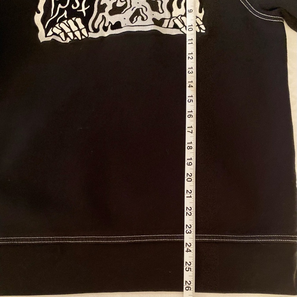 ☠️Lurking Class Embroidered Black Hoodie - Picture 11 of 13